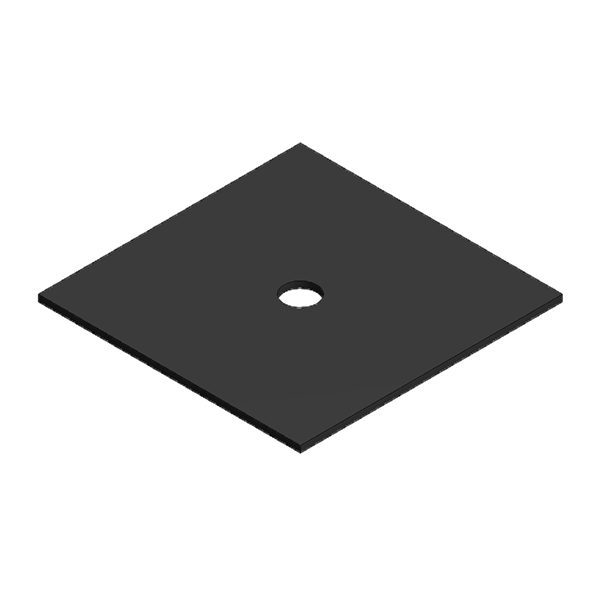 Van der Valk Producten bij Solartoday - Fotovoltage - verbindings- en bevestigingselementen - Rubber plaatje 40x40x1mm trap profiel