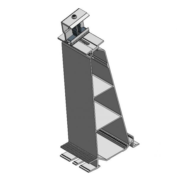 Van der Valk Producten bij Solartoday - Fotovoltage - verbindings- en bevestigingselementen - Alu achter voet ValkPro+ P10° zijkant